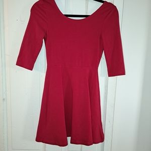 Express 3/4 sleeve skater style dress